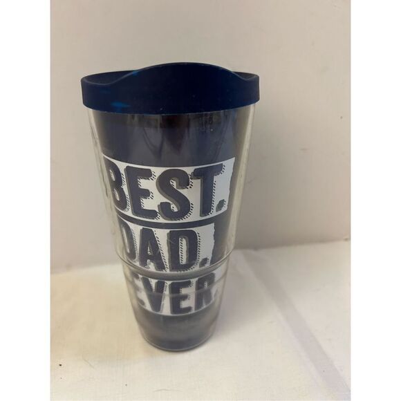 Tervis tumbler & Lid 24 oz Best Dad Ever Blue - Picture 1 of 3